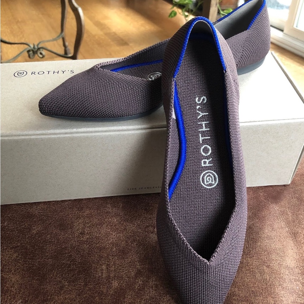Rothy's Brown Flats Sleek Minimalist Design
